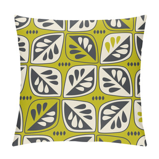 Personality  Seamless Retro Pattern With Stylized Leaves Pillow Covers