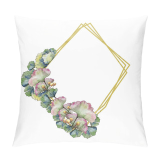Personality  Green Leaf Ginkgo. Leaf Plant Botanical Garden Floral Foliage. Frame Border Ornament Square. Pillow Covers