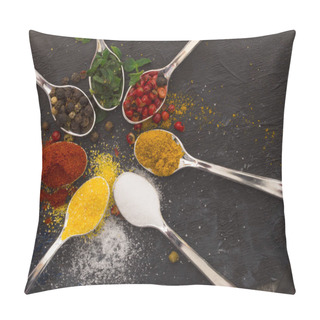 Personality  Colorful Spices On The Table Pillow Covers