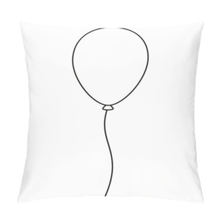 Personality  Line Art Black And White Baloon Pillow Covers