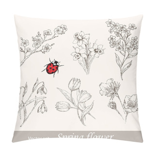 Personality  Spring Flower Set Pillow Covers