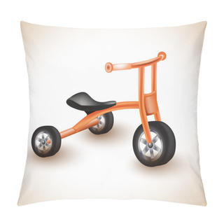 Personality  Cute And Colorful Kids Tricycle. Pillow Covers