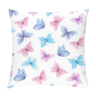 Personality  Multicolor Butterflies Seamless Raster Pattern Pillow Covers