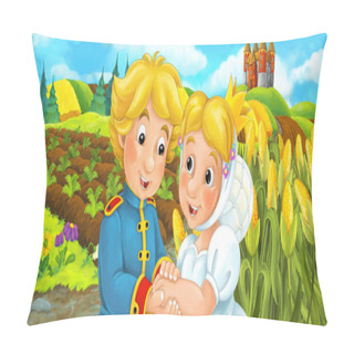 Personality  Cartoon Royal Couple Pillow Covers