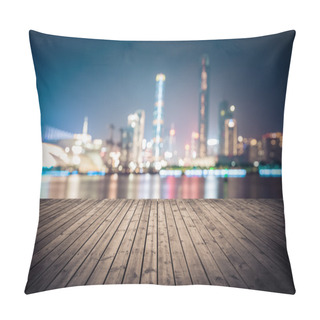 Personality  Dreamlike City Background Of Guangzhou Skyline Cityscape Pillow Covers