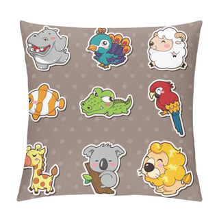 Personality  Animal Stickers Pillow Covers