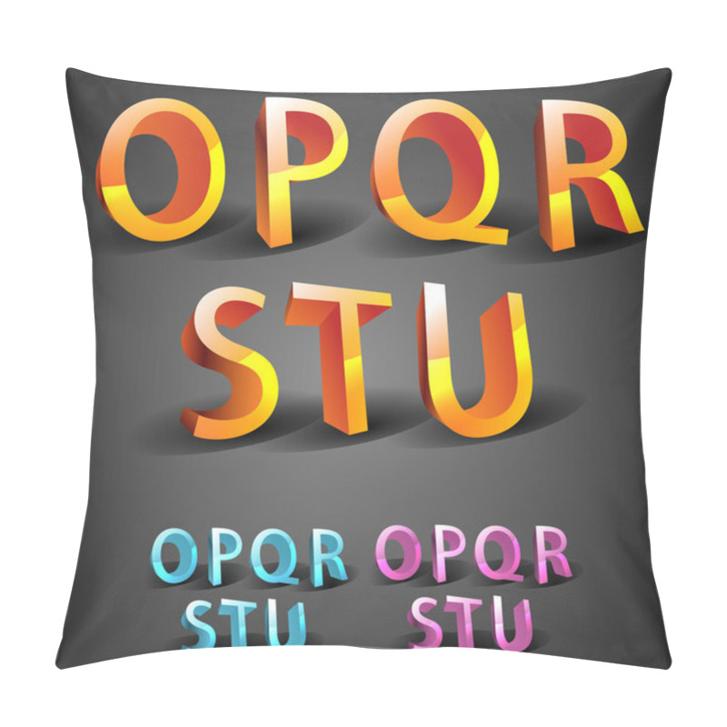 Personality  Vector Glowing Alphabet Vector Illustration Pillow Covers