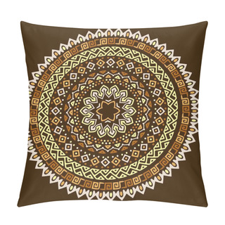 Personality  Vector Mandala Background With Bohemian, Oriental, Indian, Arabic, African Motifs. Pillow Covers