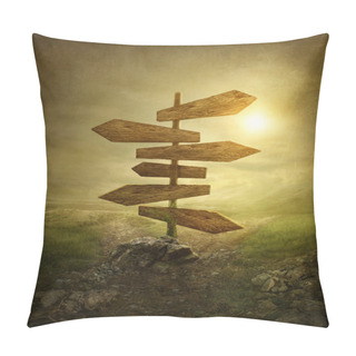 Personality  Wooden Arrows Road Sign Pillow Covers
