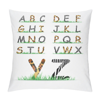 Personality  Font Of Animals Texture Pillow Covers