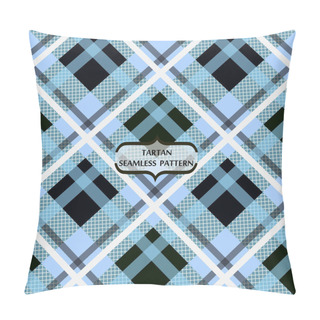 Personality  Blue White Diamond Chessboard Background Vector Illustration Eps10 Pillow Covers