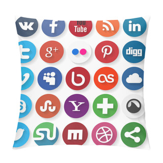 Personality  Social Media Icons Pillow Covers