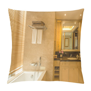 Personality  Luxury Hotel Bathroom Interior  Pillow Covers