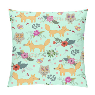 Personality  Children's Pattern With Animals And Flowers Pillow Covers