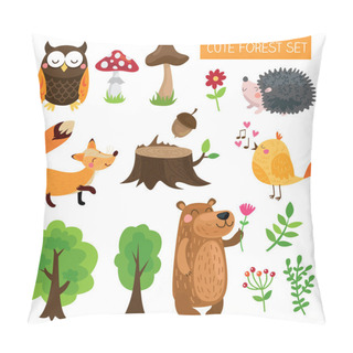 Personality  Cartoon Forest Animals Set Pillow Covers