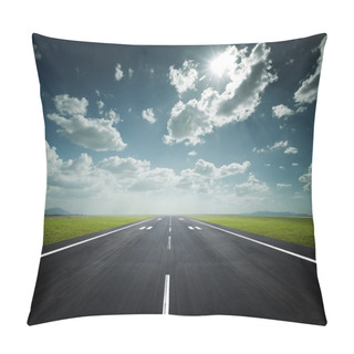 Personality  Airport Runway On A Sunny Day Pillow Covers