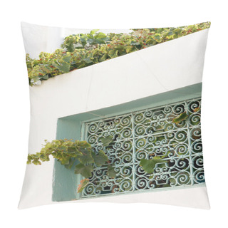 Personality  Tunisian Traditional Window With Decorated Grate Pillow Covers