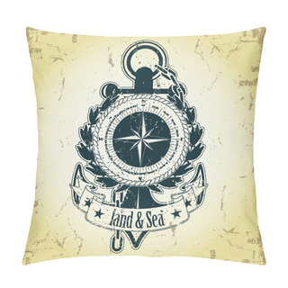Personality  Stamp With A Nautical Theme Pillow Covers