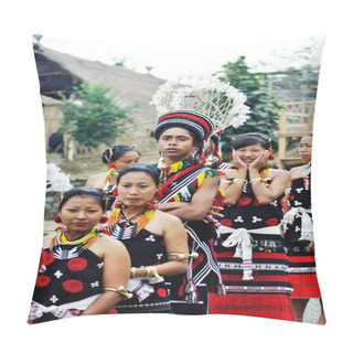 Personality  Naga Tribes At Hornbill Festival, Kohima, Kisama Village, Nagaland, North East, India     Pillow Covers