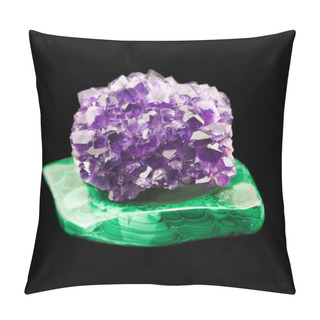 Personality  Amethyst And Malachite Pillow Covers