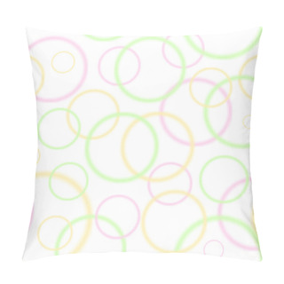 Personality  A Pattern Of Circles, Hoops. Pale Spring Light Color Palette Motif For Surface Design, Fabric, Cover, Wrapping Paper, Children's Projects. Pillow Covers