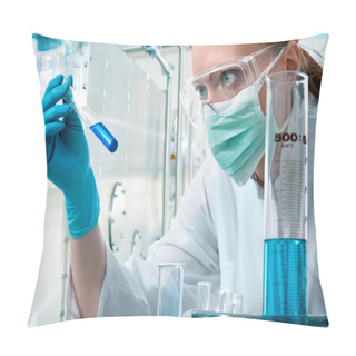 Personality  Scientist Working At The Laboratory Pillow Covers