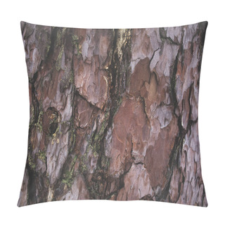 Personality  Cracked Rough Brown And Purple Tree Bark Background Pillow Covers