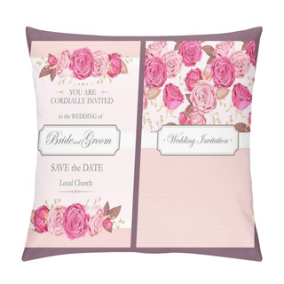 Personality  Vintage Wedding Invitation Pillow Covers