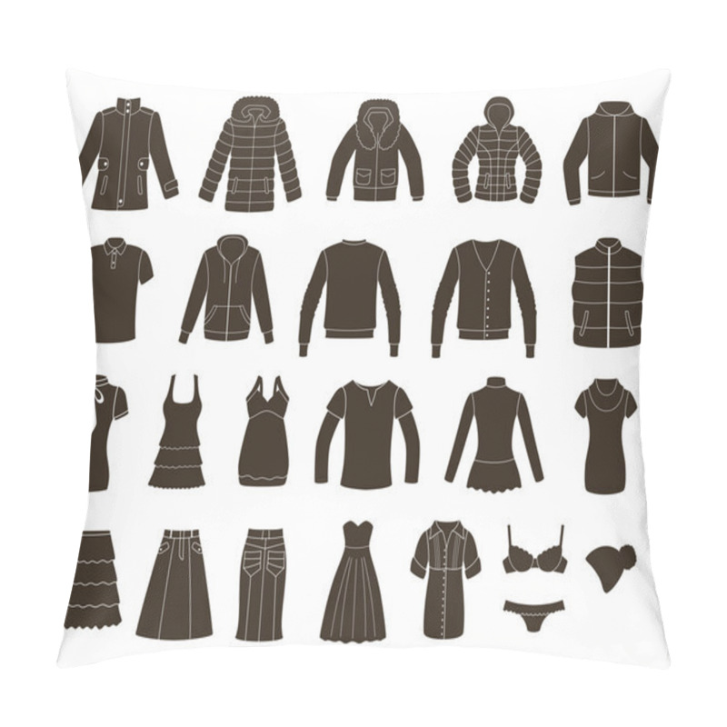 Personality  Set of women's and men's clothing. pillow covers