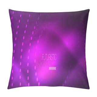 Personality  Vector Purple Neon Dotted Circle Background Pillow Covers