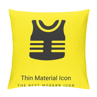Personality  Armor Minimal Bright Yellow Material Icon Pillow Covers