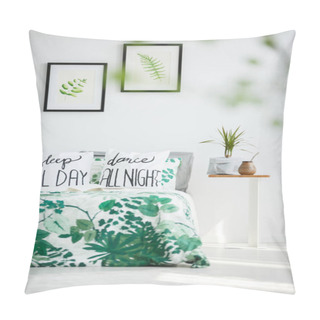 Personality  Bedroom With Plant And Bombilla Pillow Covers
