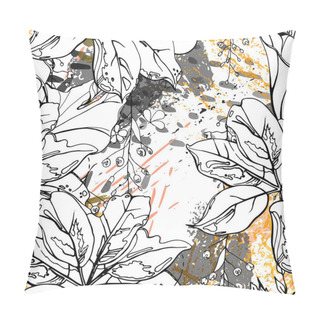 Personality  Floral Black White Pattern. Modern Watercolor Pillow Covers