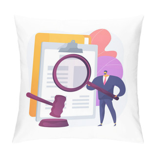 Personality  Legal Research Abstract Concept Vector Illustration. Pillow Covers