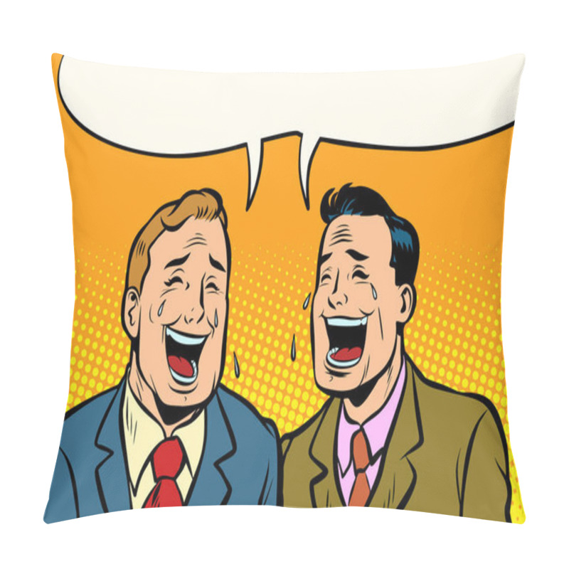 Personality  The two friends laugh pillow covers