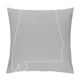 Personality  Accurate Map Of Alabama Pillow Covers