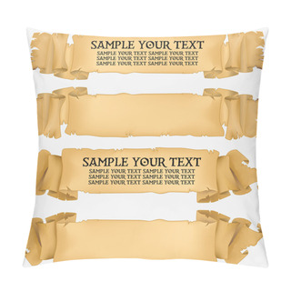 Personality  Old Banner Vector Pillow Covers