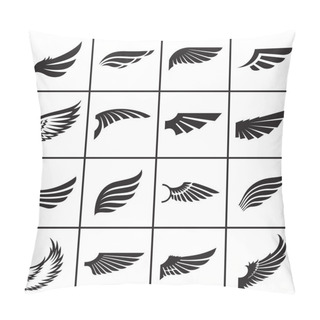Personality  Wings Design Elements Set Pillow Covers