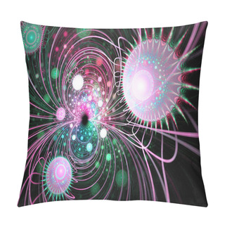 Personality  Fractal Image : Beautiful Patterns On A Dark Background. Pillow Covers