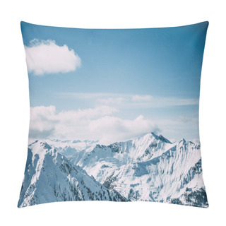 Personality  Beautiful Snow-capped Mountain Peaks In Mayrhofen Ski Area, Austria Pillow Covers