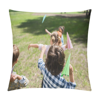 Personality  Kids Playing With Paper Planes Pillow Covers