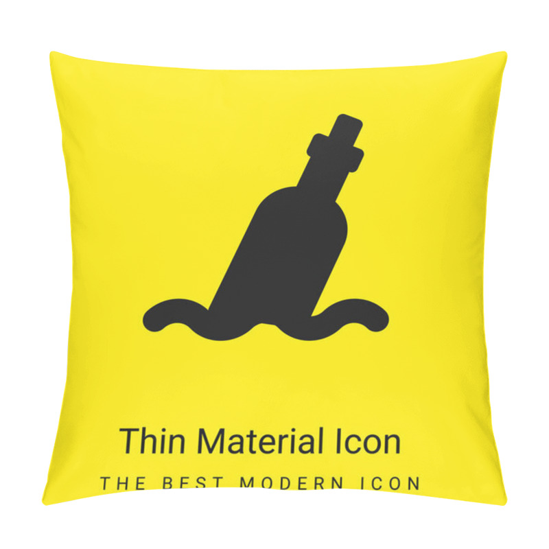 Personality  Bottle Minimal Bright Yellow Material Icon Pillow Covers