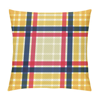 Personality  Tartan Fabric Texture. Seamless Pattern. Vector Illustration Pillow Covers