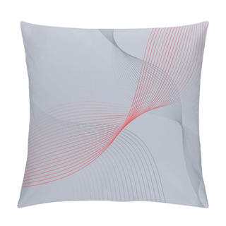Personality  A Gray Background Adorned With Bold, Red Lines Creates A Striking Visual Contrast Pillow Covers