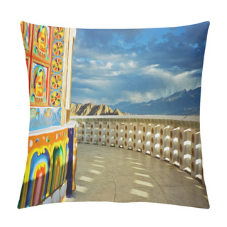 Personality  Oil Painting Stylized Photo Of Paintings On The Wall Of Shanti S Pillow Covers