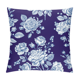 Personality  Seamless Roses Pattern Pillow Covers