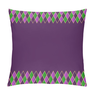 Personality  Mardi Gras Holiday Background. Vector Template EPS10. Pillow Covers