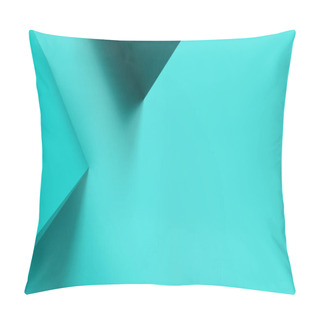 Personality  Creative Geometric. Abstract, Science, Futuristic, Energy Technology Concept. Blue Room. Blue Angle Arrow Overlap Background. 3d Illustration. Pillow Covers