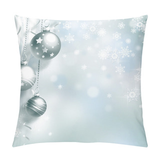 Personality  Christmas Background With Balls Pillow Covers