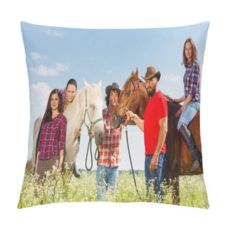 Personality  Young Horseback Riders Pillow Covers